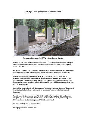 A preview of a PDF biography for Hunt, Leslie Thomas
